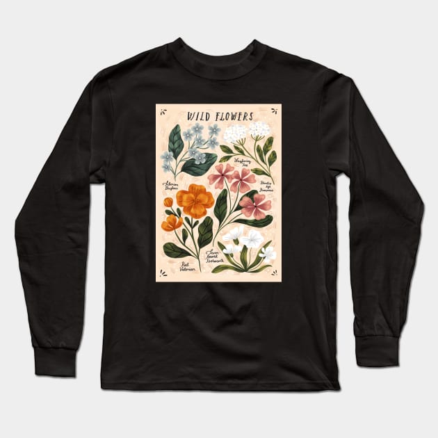 Wild Flowers ~ vol2. Long Sleeve T-Shirt by Iz Ptica